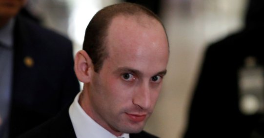 Stephen Miller, White House Senior Advisor for Policy, departs following a Congressional Gold Medal ceremony for former Senator Bob Dole at the U.S. Capitol in Washington